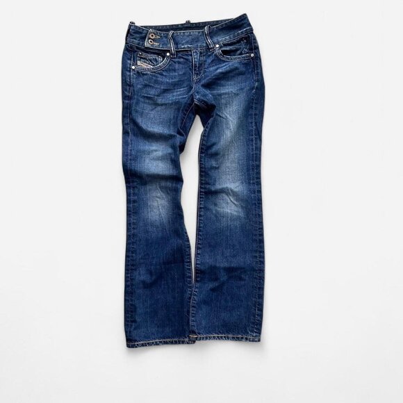 Diesel Y2K Euro Trash Low Rise Denim Wide Leg Jeans Size Women's 24 - Picture 5 of 7